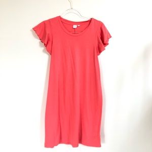 2/$25 Gap Flutter Sleeve Mini Dress Pink Medium